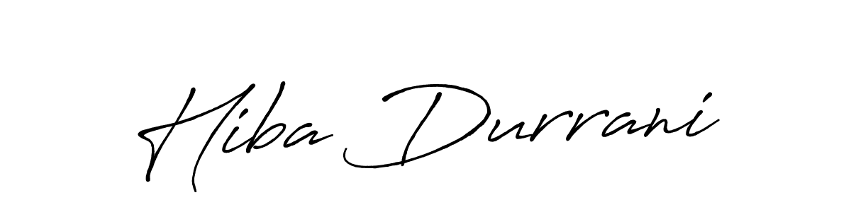 Hiba Durrani stylish signature style. Best Handwritten Sign (Antro_Vectra_Bolder) for my name. Handwritten Signature Collection Ideas for my name Hiba Durrani. Hiba Durrani signature style 7 images and pictures png