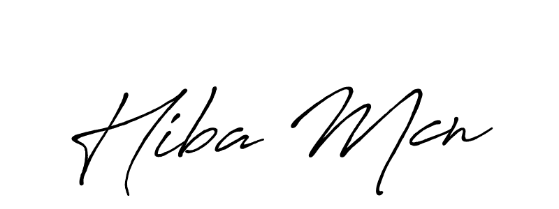 Also You can easily find your signature by using the search form. We will create Hiba Mcn name handwritten signature images for you free of cost using Antro_Vectra_Bolder sign style. Hiba Mcn signature style 7 images and pictures png