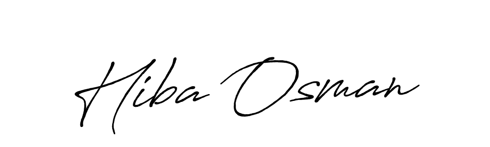 Also we have Hiba Osman name is the best signature style. Create professional handwritten signature collection using Antro_Vectra_Bolder autograph style. Hiba Osman signature style 7 images and pictures png
