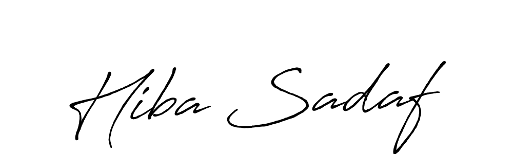 Make a beautiful signature design for name Hiba Sadaf. With this signature (Antro_Vectra_Bolder) style, you can create a handwritten signature for free. Hiba Sadaf signature style 7 images and pictures png