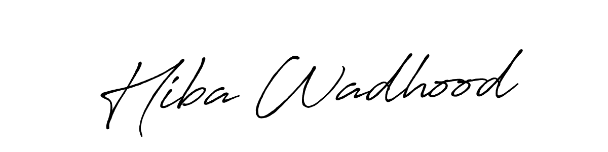 Design your own signature with our free online signature maker. With this signature software, you can create a handwritten (Antro_Vectra_Bolder) signature for name Hiba Wadhood. Hiba Wadhood signature style 7 images and pictures png