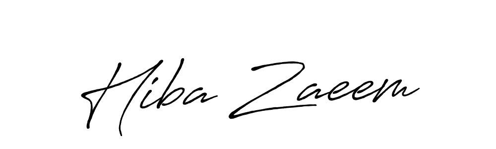 Hiba Zaeem stylish signature style. Best Handwritten Sign (Antro_Vectra_Bolder) for my name. Handwritten Signature Collection Ideas for my name Hiba Zaeem. Hiba Zaeem signature style 7 images and pictures png