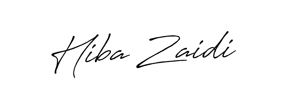 Design your own signature with our free online signature maker. With this signature software, you can create a handwritten (Antro_Vectra_Bolder) signature for name Hiba Zaidi. Hiba Zaidi signature style 7 images and pictures png