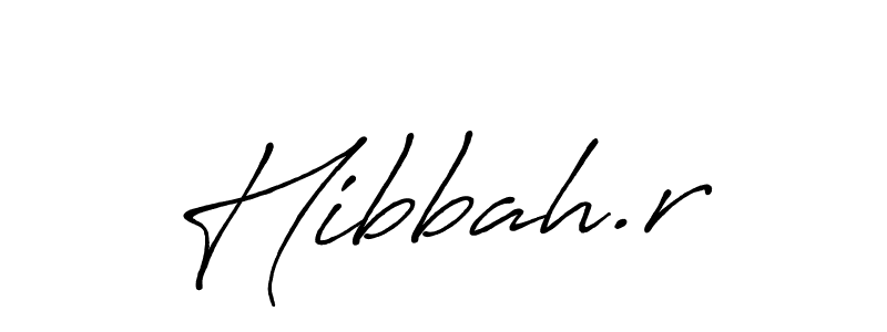 Make a beautiful signature design for name Hibbah.r. With this signature (Antro_Vectra_Bolder) style, you can create a handwritten signature for free. Hibbah.r signature style 7 images and pictures png