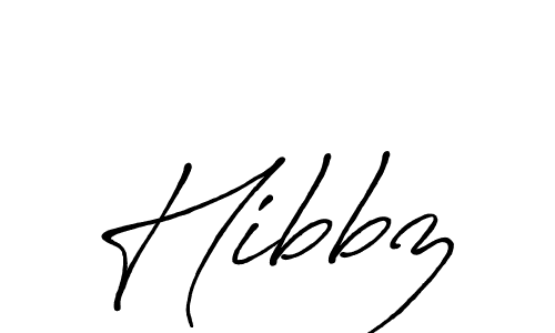 Create a beautiful signature design for name Hibbz. With this signature (Antro_Vectra_Bolder) fonts, you can make a handwritten signature for free. Hibbz signature style 7 images and pictures png