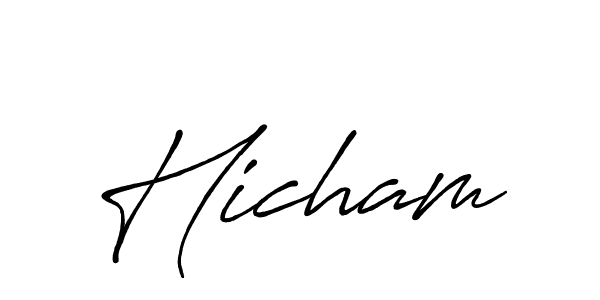 How to make Hicham signature? Antro_Vectra_Bolder is a professional autograph style. Create handwritten signature for Hicham name. Hicham signature style 7 images and pictures png