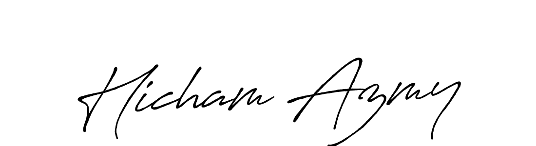 Design your own signature with our free online signature maker. With this signature software, you can create a handwritten (Antro_Vectra_Bolder) signature for name Hicham Azmy. Hicham Azmy signature style 7 images and pictures png