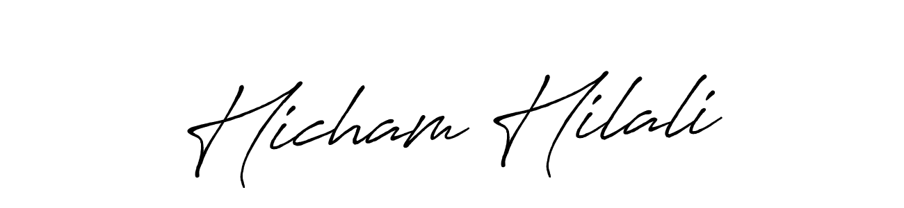 You should practise on your own different ways (Antro_Vectra_Bolder) to write your name (Hicham Hilali) in signature. don't let someone else do it for you. Hicham Hilali signature style 7 images and pictures png