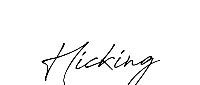 Design your own signature with our free online signature maker. With this signature software, you can create a handwritten (Antro_Vectra_Bolder) signature for name Hicking. Hicking signature style 7 images and pictures png