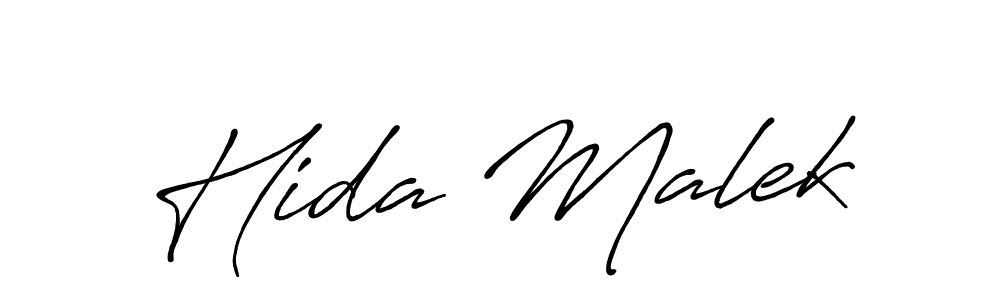 Design your own signature with our free online signature maker. With this signature software, you can create a handwritten (Antro_Vectra_Bolder) signature for name Hida Malek. Hida Malek signature style 7 images and pictures png
