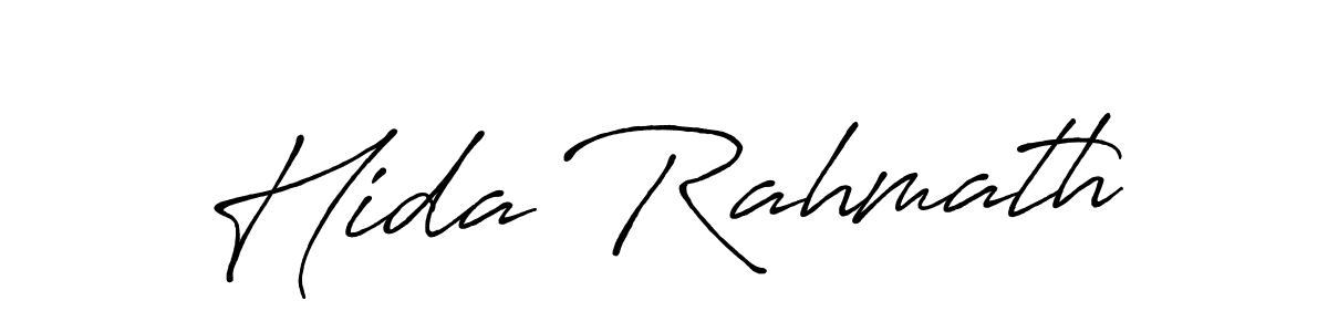 Design your own signature with our free online signature maker. With this signature software, you can create a handwritten (Antro_Vectra_Bolder) signature for name Hida Rahmath. Hida Rahmath signature style 7 images and pictures png