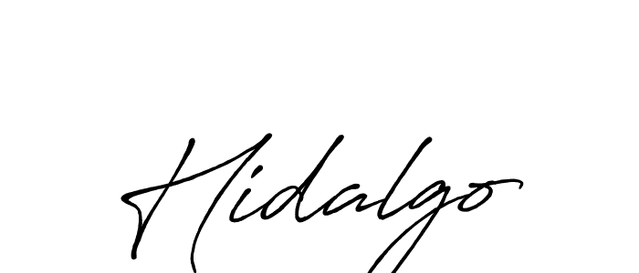 Use a signature maker to create a handwritten signature online. With this signature software, you can design (Antro_Vectra_Bolder) your own signature for name Hidalgo. Hidalgo signature style 7 images and pictures png