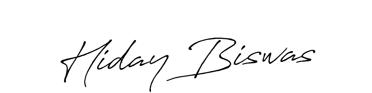 How to make Hiday Biswas name signature. Use Antro_Vectra_Bolder style for creating short signs online. This is the latest handwritten sign. Hiday Biswas signature style 7 images and pictures png