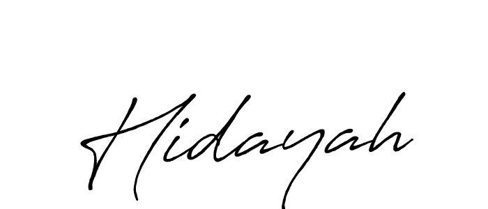 Also we have Hidayah name is the best signature style. Create professional handwritten signature collection using Antro_Vectra_Bolder autograph style. Hidayah signature style 7 images and pictures png