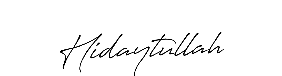 Make a beautiful signature design for name Hidaytullah. With this signature (Antro_Vectra_Bolder) style, you can create a handwritten signature for free. Hidaytullah signature style 7 images and pictures png