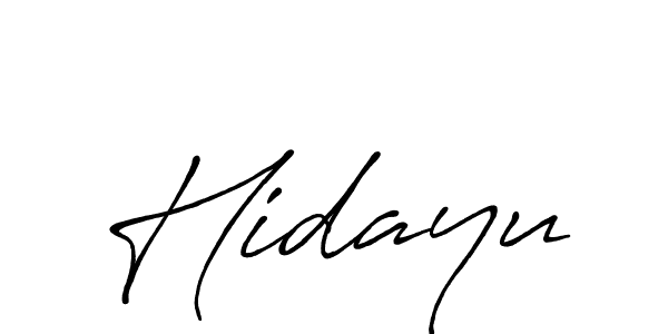 Design your own signature with our free online signature maker. With this signature software, you can create a handwritten (Antro_Vectra_Bolder) signature for name Hidayu. Hidayu signature style 7 images and pictures png