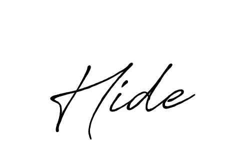 Design your own signature with our free online signature maker. With this signature software, you can create a handwritten (Antro_Vectra_Bolder) signature for name Hide . Hide  signature style 7 images and pictures png