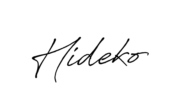 How to make Hideko name signature. Use Antro_Vectra_Bolder style for creating short signs online. This is the latest handwritten sign. Hideko signature style 7 images and pictures png