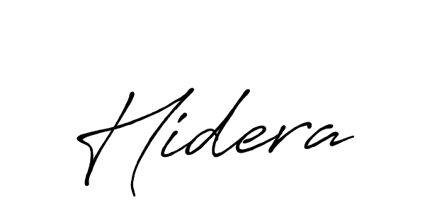 Use a signature maker to create a handwritten signature online. With this signature software, you can design (Antro_Vectra_Bolder) your own signature for name Hidera. Hidera signature style 7 images and pictures png