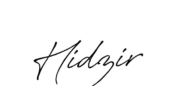 Use a signature maker to create a handwritten signature online. With this signature software, you can design (Antro_Vectra_Bolder) your own signature for name Hidzir. Hidzir signature style 7 images and pictures png