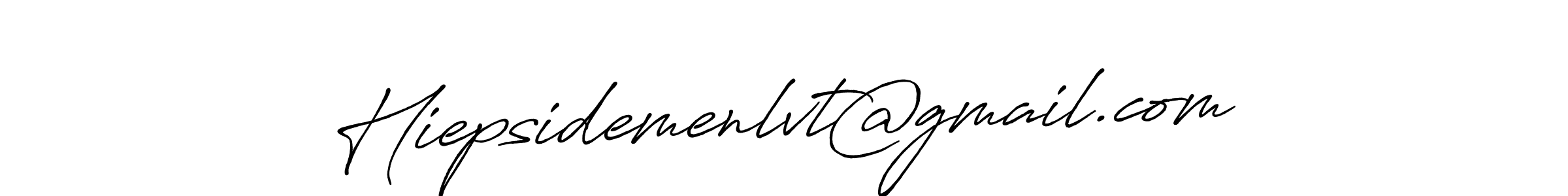 How to Draw Hiepsidemenlvt@gmail.com signature style? Antro_Vectra_Bolder is a latest design signature styles for name Hiepsidemenlvt@gmail.com. Hiepsidemenlvt@gmail.com signature style 7 images and pictures png