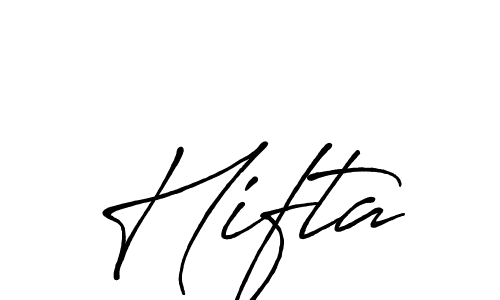 Hifta stylish signature style. Best Handwritten Sign (Antro_Vectra_Bolder) for my name. Handwritten Signature Collection Ideas for my name Hifta. Hifta signature style 7 images and pictures png