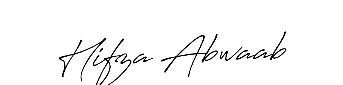 It looks lik you need a new signature style for name Hifza Abwaab. Design unique handwritten (Antro_Vectra_Bolder) signature with our free signature maker in just a few clicks. Hifza Abwaab signature style 7 images and pictures png