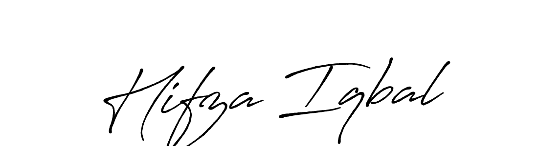 Design your own signature with our free online signature maker. With this signature software, you can create a handwritten (Antro_Vectra_Bolder) signature for name Hifza Iqbal. Hifza Iqbal signature style 7 images and pictures png
