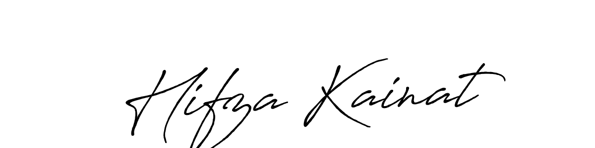 Also You can easily find your signature by using the search form. We will create Hifza Kainat name handwritten signature images for you free of cost using Antro_Vectra_Bolder sign style. Hifza Kainat signature style 7 images and pictures png