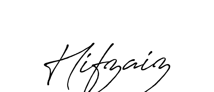 Create a beautiful signature design for name Hifzaiz. With this signature (Antro_Vectra_Bolder) fonts, you can make a handwritten signature for free. Hifzaiz signature style 7 images and pictures png