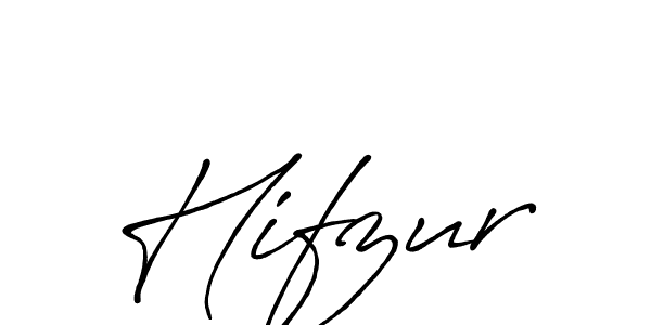 Make a beautiful signature design for name Hifzur. With this signature (Antro_Vectra_Bolder) style, you can create a handwritten signature for free. Hifzur signature style 7 images and pictures png