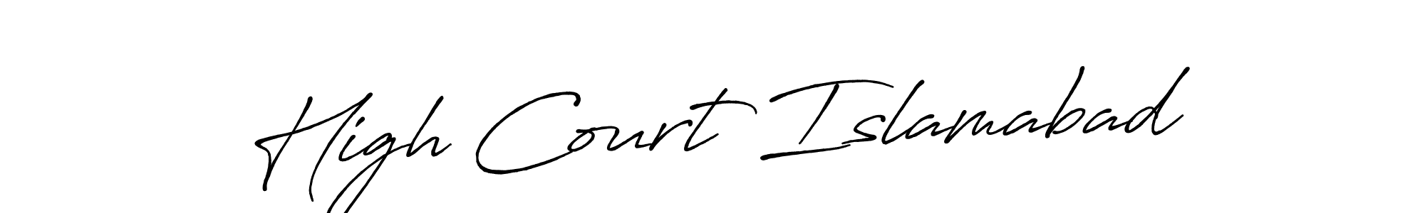 How to make High Court Islamabad signature? Antro_Vectra_Bolder is a professional autograph style. Create handwritten signature for High Court Islamabad name. High Court Islamabad signature style 7 images and pictures png
