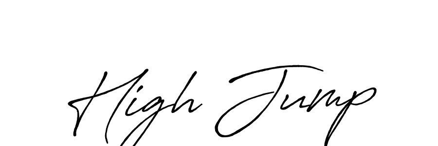 Similarly Antro_Vectra_Bolder is the best handwritten signature design. Signature creator online .You can use it as an online autograph creator for name High Jump. High Jump signature style 7 images and pictures png