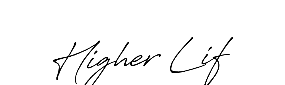 Make a beautiful signature design for name Higher Lif. With this signature (Antro_Vectra_Bolder) style, you can create a handwritten signature for free. Higher Lif signature style 7 images and pictures png