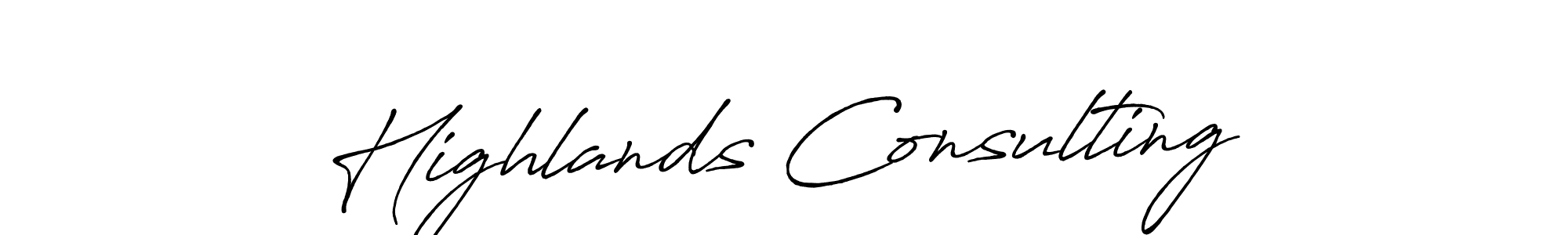 It looks lik you need a new signature style for name Highlands Consulting. Design unique handwritten (Antro_Vectra_Bolder) signature with our free signature maker in just a few clicks. Highlands Consulting signature style 7 images and pictures png