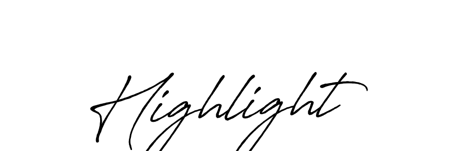 Once you've used our free online signature maker to create your best signature Antro_Vectra_Bolder style, it's time to enjoy all of the benefits that Highlight name signing documents. Highlight signature style 7 images and pictures png