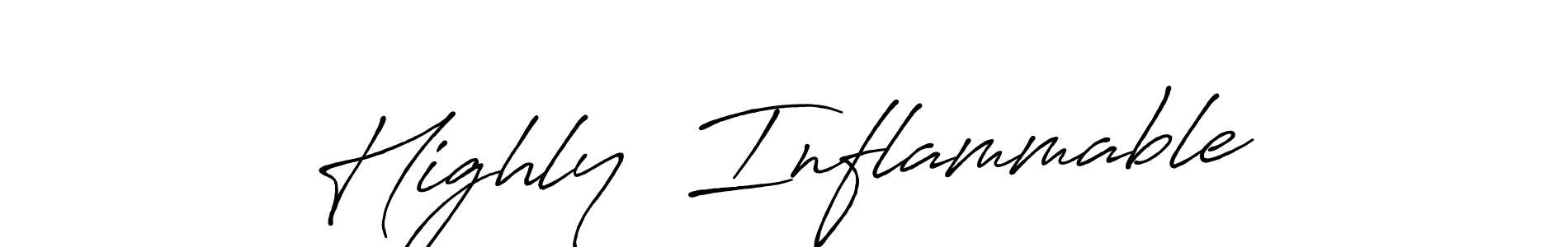 if you are searching for the best signature style for your name Highly  Inflammable. so please give up your signature search. here we have designed multiple signature styles  using Antro_Vectra_Bolder. Highly  Inflammable signature style 7 images and pictures png