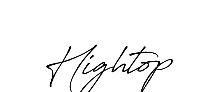 How to make Hightop signature? Antro_Vectra_Bolder is a professional autograph style. Create handwritten signature for Hightop name. Hightop signature style 7 images and pictures png