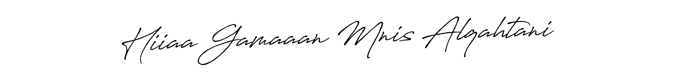 This is the best signature style for the Hiiaa Gamaaan Mnis Alqahtani name. Also you like these signature font (Antro_Vectra_Bolder). Mix name signature. Hiiaa Gamaaan Mnis Alqahtani signature style 7 images and pictures png