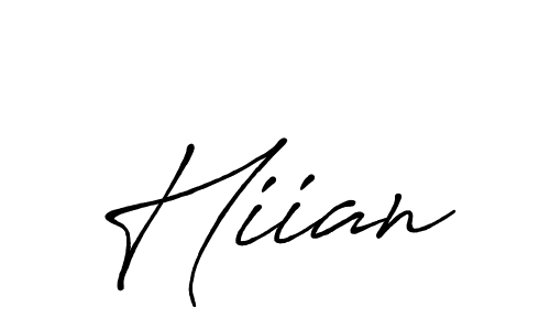 Design your own signature with our free online signature maker. With this signature software, you can create a handwritten (Antro_Vectra_Bolder) signature for name Hiian. Hiian signature style 7 images and pictures png