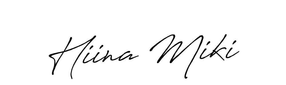 Design your own signature with our free online signature maker. With this signature software, you can create a handwritten (Antro_Vectra_Bolder) signature for name Hiina Miki. Hiina Miki signature style 7 images and pictures png