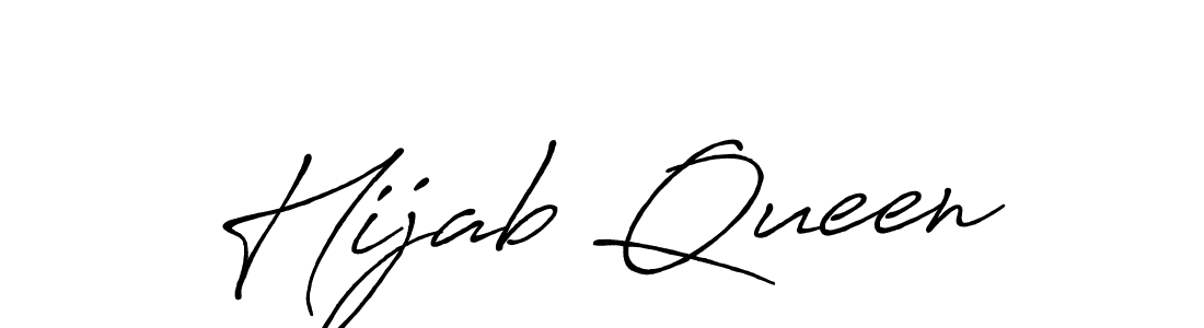 Design your own signature with our free online signature maker. With this signature software, you can create a handwritten (Antro_Vectra_Bolder) signature for name Hijab Queen. Hijab Queen signature style 7 images and pictures png