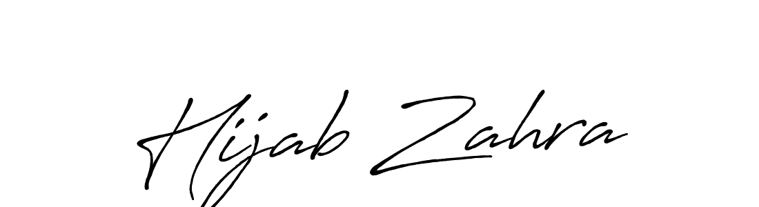 Hijab Zahra stylish signature style. Best Handwritten Sign (Antro_Vectra_Bolder) for my name. Handwritten Signature Collection Ideas for my name Hijab Zahra. Hijab Zahra signature style 7 images and pictures png