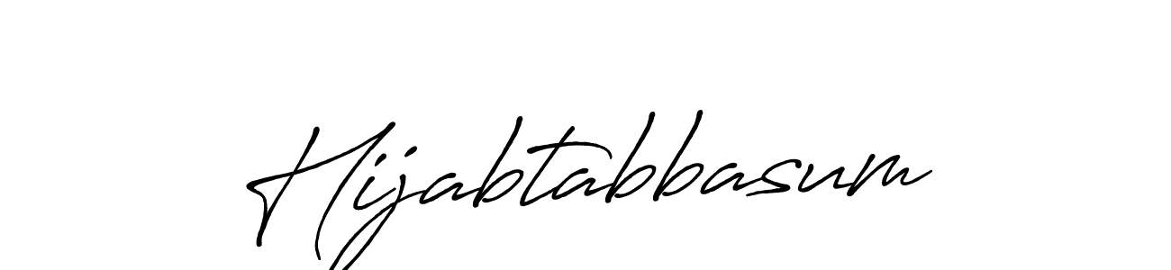 Make a beautiful signature design for name Hijabtabbasum. With this signature (Antro_Vectra_Bolder) style, you can create a handwritten signature for free. Hijabtabbasum signature style 7 images and pictures png