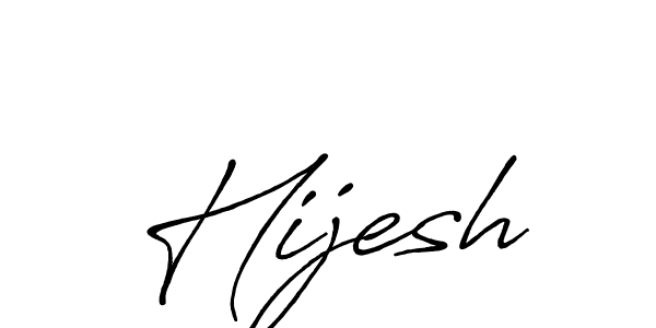 Create a beautiful signature design for name Hijesh. With this signature (Antro_Vectra_Bolder) fonts, you can make a handwritten signature for free. Hijesh signature style 7 images and pictures png