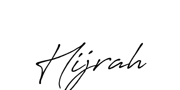 How to make Hijrah signature? Antro_Vectra_Bolder is a professional autograph style. Create handwritten signature for Hijrah name. Hijrah signature style 7 images and pictures png