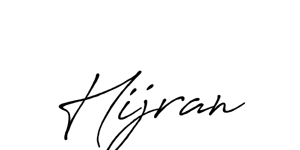 Design your own signature with our free online signature maker. With this signature software, you can create a handwritten (Antro_Vectra_Bolder) signature for name Hijran. Hijran signature style 7 images and pictures png