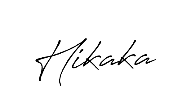 Use a signature maker to create a handwritten signature online. With this signature software, you can design (Antro_Vectra_Bolder) your own signature for name Hikaka. Hikaka signature style 7 images and pictures png