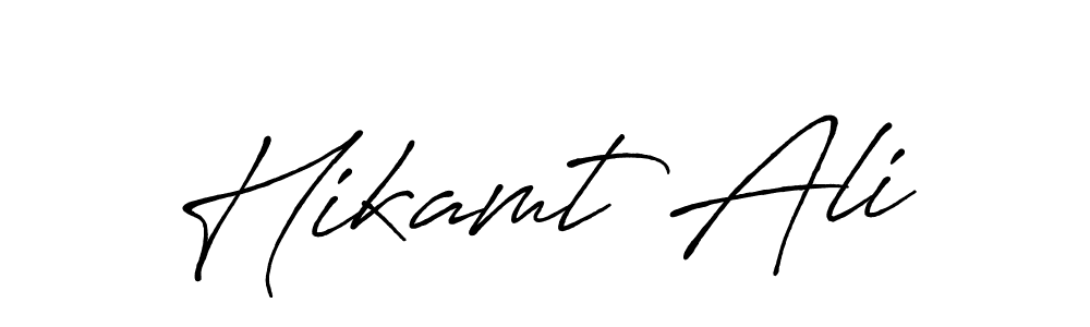 Hikamt Ali stylish signature style. Best Handwritten Sign (Antro_Vectra_Bolder) for my name. Handwritten Signature Collection Ideas for my name Hikamt Ali. Hikamt Ali signature style 7 images and pictures png