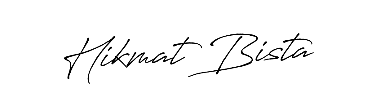 Once you've used our free online signature maker to create your best signature Antro_Vectra_Bolder style, it's time to enjoy all of the benefits that Hikmat Bista name signing documents. Hikmat Bista signature style 7 images and pictures png